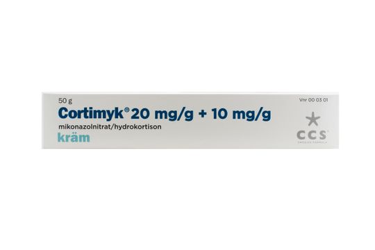 Cortimyk Kräm 20 mg/g + 10 mg/g Hydrokortison + mikonazol 50 gram