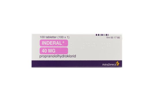 Inderal Tablett 40 mg Propranolol 100 x 1 styck