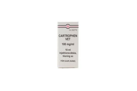 Cartrophen vet. Injektionsvätska, lösning 100 mg/ml 10 milliliter