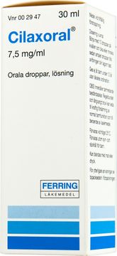 Cilaxoral Orala droppar, lösning 7,5 mg/ml Natriumpikosulfat 30 milliliter Cilaxoral Orala droppar, lösning 7,5 mg/ml Natriumpikosulfat 30 milliliter