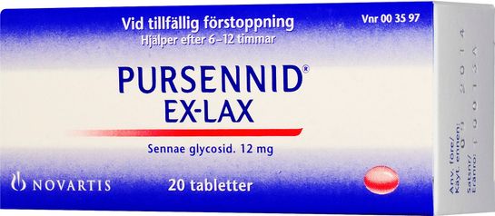 Pursennid Ex-Lax 12 mg Sennaglykosider, tablett, 20 st