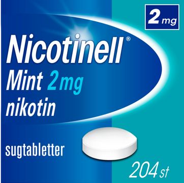 Nicotinell Mint 2 mg Nikotin, komprimerad sugtablett, 204 st
