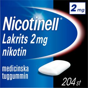 Nicotinell Lakrits 2 mg Nikotin, Medicinskt tuggummi, 204 styck