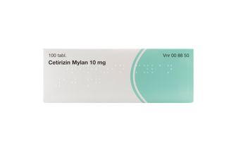 Cetirizin Viatris 10 mg Cetirizin, Filmdragerad tablett, 100 tablett(er)