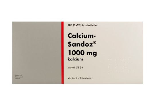 Calcium-Sandoz Brustablett 1000 mg 10 x 10 styck