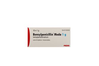 Bensylpenicillin Viatris Pulver till injektions-/infusionsvätska, lösning Bensylpenicillin (penicillin G) 10 x 1 gram