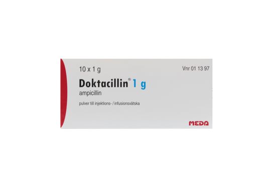 Doktacillin Pulver till injektions-/infusionsvätska, lösning 10 x 1 gram