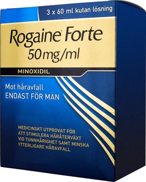Rogaine forte 50 mg/ml Minoxidil, kutan lösning, 3x60 ml