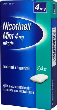 Nicotinell Mint Medicinskt nikotintuggummi, 4 mg, 24 st