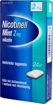 Nicotinell Mint Medicinskt nikotintuggummi, 2 mg, 24 st
