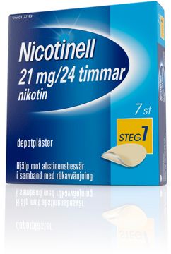 Nicotinell 21 mg/24 timmar Nikotin, depotplåster, 7 st