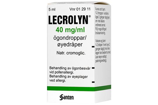 Lecrolyn 40 mg/ml Kromoglicinsyra, ögondroppar, 5 ml