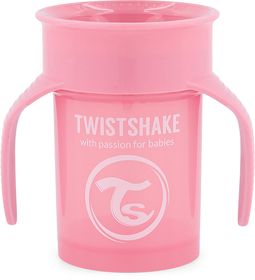 Twistshake 360 Cup 6+m Pastel Pink Dricka själv mugg 1 st