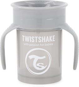 Twistshake 360 Cup 6+m Pastel Grey Dricka själv mugg 1 st
