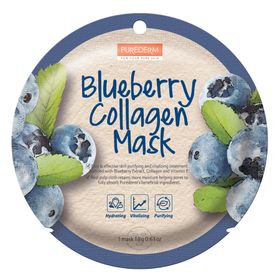 Purederm Blueberry Collagen Mask-C Återfuktande ansiktsmask 1 st