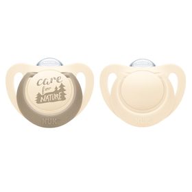 NUK For Nature Napp Silikon S2 Creme Nappar 2 st
