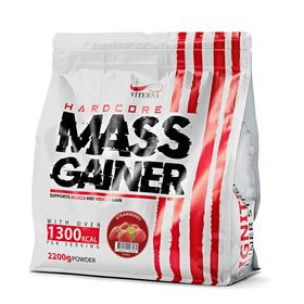 Viterna Hardcore Mass Gainer Strawberry Pulver 2200 g