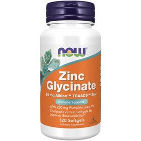 NOW Zinc Glycinate 30 mg Softgels 120 st