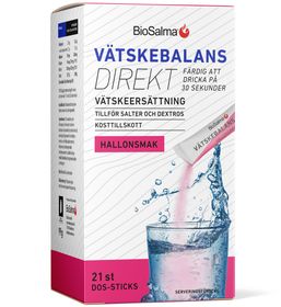 BioSalma Vätskebalans Direkt Hallon Dospåsar 21 st