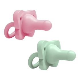 Dr. Brown's Happypaci Siliconesoother Pink/Green 0-6m Sugnapp 2 st