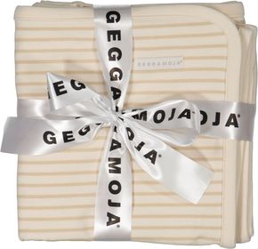 Geggamoja Babyfilt Bambu Classic Vit / Beige Babyfilt 1 st