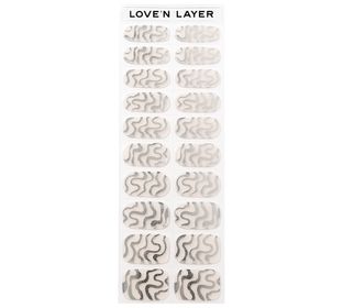 Love'n Layer Sweet Swirl Shiny Silver Självhäftande nagellack