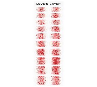 Love'n Layer Funky Sparkle Red Självhäftande nagellack