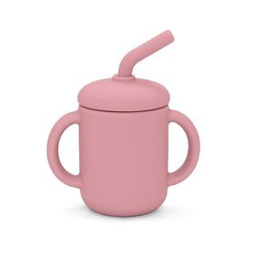 Summerville Silikonmugg med sugrör dusty rose Silikonmugg
