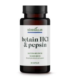 Närokällan Betain HCL & Pepsin 90 kapslar Kapslar