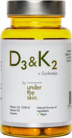 Under The Skin D3&K2 + Tumeric Kapslar 60 st