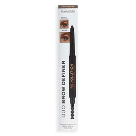 Makeup Revolution Duo Brow Definer Pencil Dark Brown Ögonbrynspenna 0.25 G