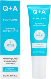 Q+A Squalane Hydrating Face Sunscreen SPF 50 Solskydd för ansikte 50 ml