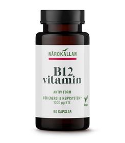 Närokällan B12 1000 mcg 90 kapslar Kostillskott 90 st