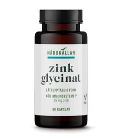 Närokällan Zinkglycinat 90 kapslar Kosttillskott 90 st