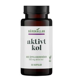 Närokällan Aktivt Kol + Äppelcidervinäger 60 kapslar Kosttillskott 60 st