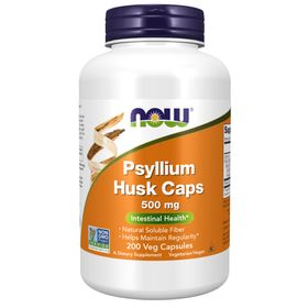 NOW Psyllium Husk Caps 500 mg 200 vegcaps Kosttillägg 200 st