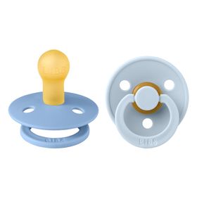 BIBS Pacifier Colour 2 PACK Latex Size 1 Sky Blue/Baby Blue Nappar 2 st