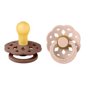 BIBS Pacifier Boheme 2 PACK Latex Size 1 Woodchuck/Blush Nappar 2 st