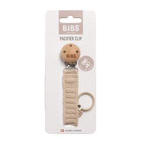 BIBS Pacifier Clip Knitted Vanilla Nappklämma 1 st