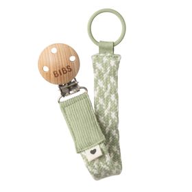 BIBS Pacifier Clip Braided Sage/Ivory Nappklämma 1 st