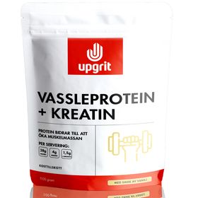 Upgrit Vassleprotein + Kreatin Vanilj Proteinpulver 1100 g