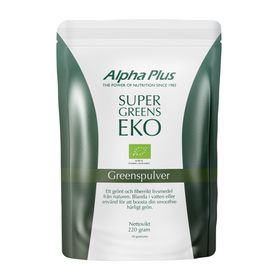 Alpha Plus Super Greens EKO Pulver 220 g