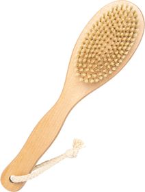 BODY LAB Brush & Massager Dubbelsidig badborste i trä 1 st