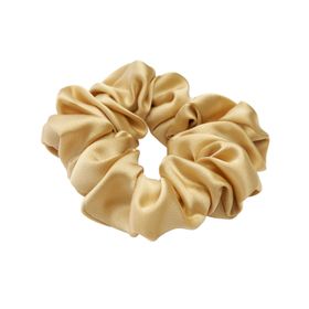 Lenoites Mulberry Silk Scrunchie Gold Hårsnodd 1 st