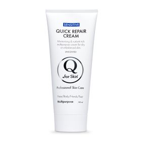 Q for Skin Quick Repair Cream Oparfymerad kräm för känslig och torr hud 200 ml