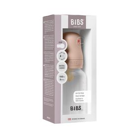 BIBS Baby Bottle Round Latex 150 ml Slow Flow Blush Nappflaska från 0+ månader 1 st