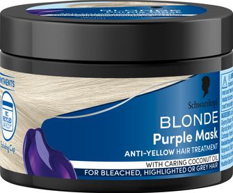 Schwarzkopf Blonde Purple Mask Hårmask som tar bort gula nyanser 150 ml