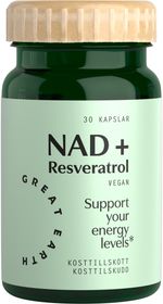 Great Earth NAD+ Resveratrol Kapslar 30 st