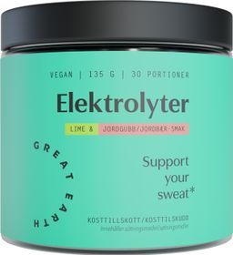 Great Earth Elektrolyter Jordgubb/Lime Pulver 150 g