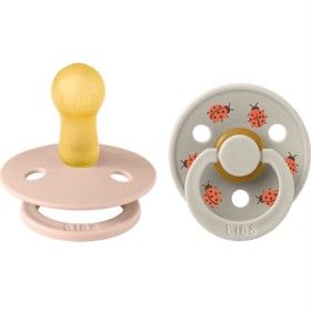 BIBS Pacifier Studio Colour Ladybug Latex Size 2 Blush Mix Nappar 2 st